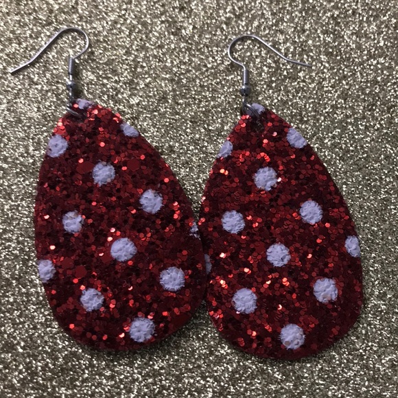 NEW Christmas earrings glitter NEW - Picture 2 of 10